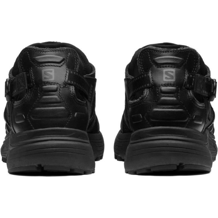 Black Salomon Techsonic Leather Advanced Men's Sneakers | IE IT6481